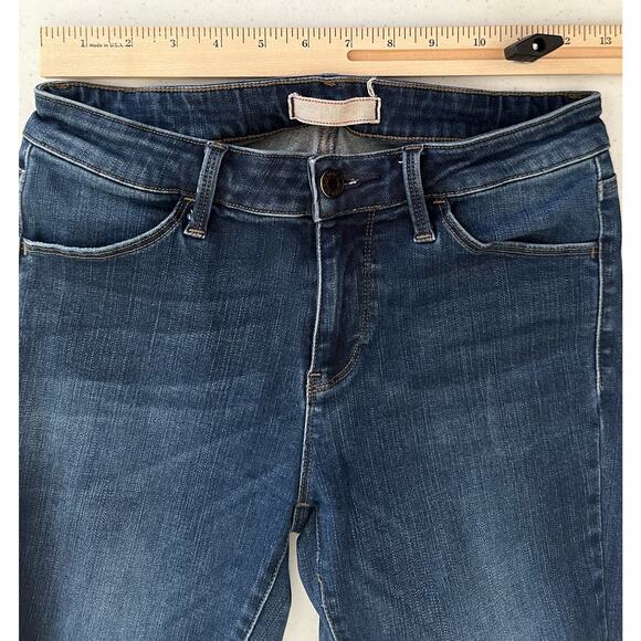 Uniqlo Womens Tapered Jean Leggings Size 25 (25x27.5) Mid Rise Dark Wash - Picture 8 of 8